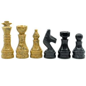 Gift chess made of shell stone and marble "Classic"